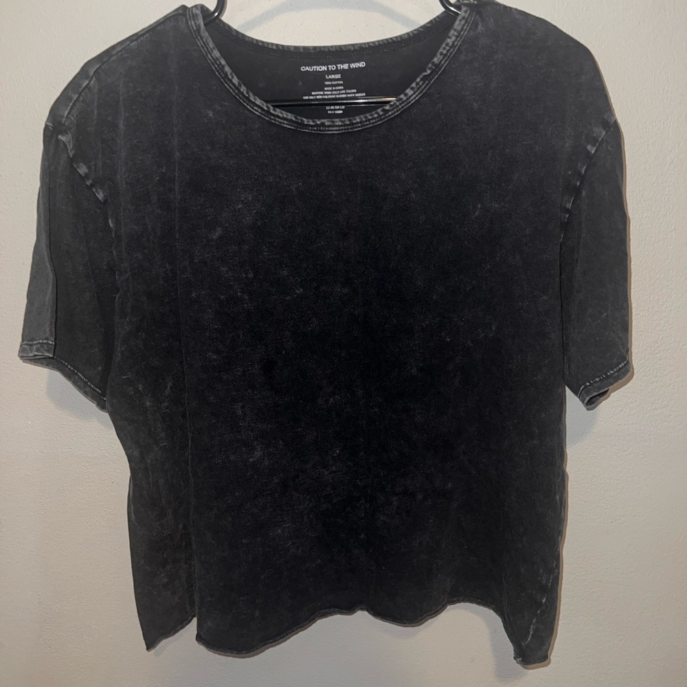 Mineral wash crop top